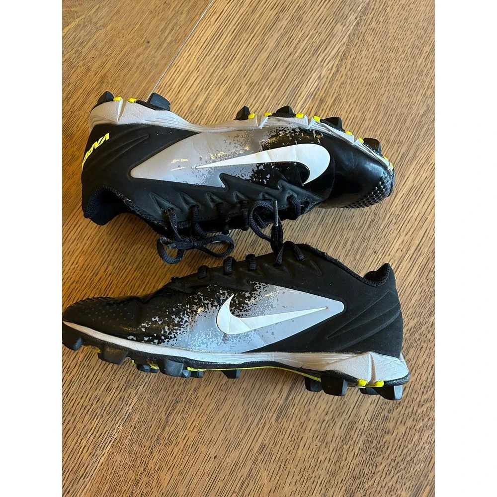 Nike Vapor Youth Cleats‎ – Size 5.5 – Black, Gray & Lime Green
